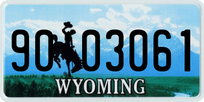 WY license plate 9003061