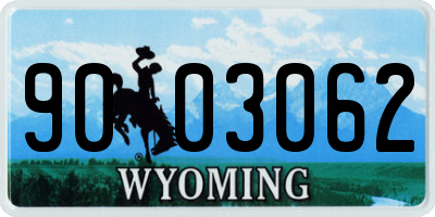 WY license plate 9003062