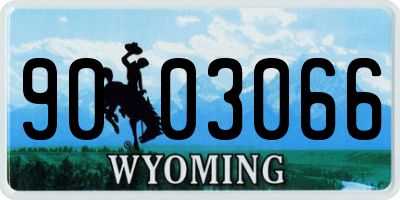 WY license plate 9003066