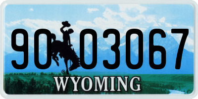 WY license plate 9003067