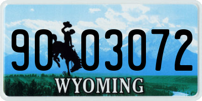 WY license plate 9003072
