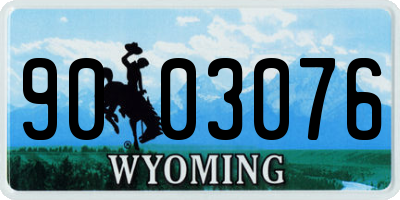 WY license plate 9003076