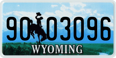 WY license plate 9003096