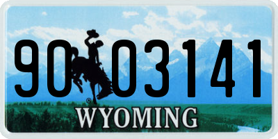 WY license plate 9003141