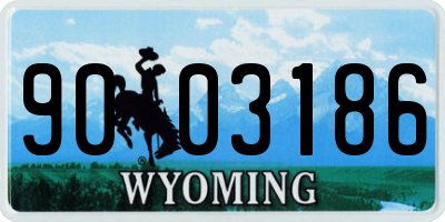 WY license plate 9003186