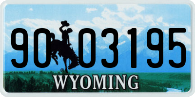 WY license plate 9003195