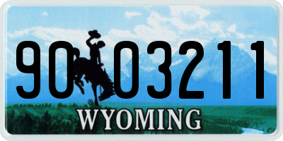WY license plate 9003211