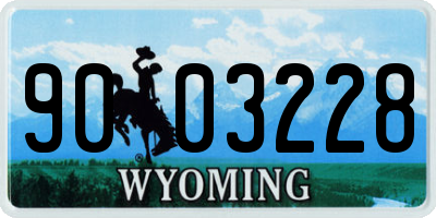 WY license plate 9003228