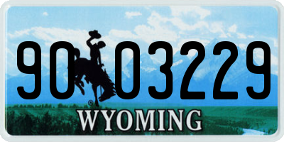 WY license plate 9003229