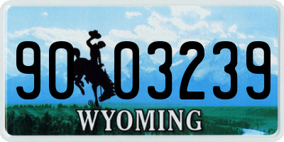 WY license plate 9003239