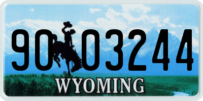 WY license plate 9003244