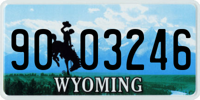 WY license plate 9003246