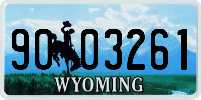 WY license plate 9003261
