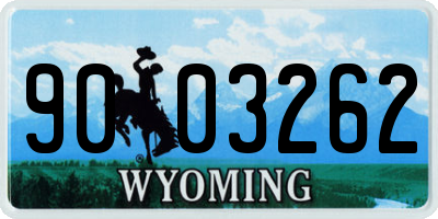 WY license plate 9003262
