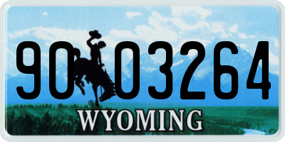 WY license plate 9003264