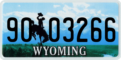 WY license plate 9003266