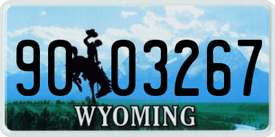 WY license plate 9003267