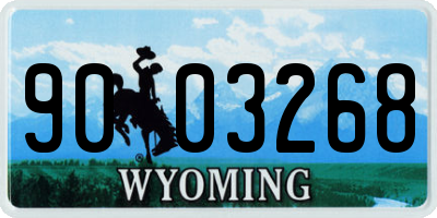 WY license plate 9003268