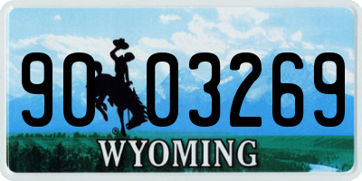 WY license plate 9003269
