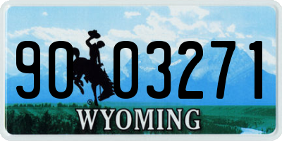 WY license plate 9003271