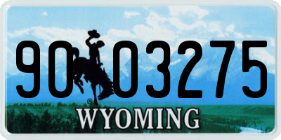 WY license plate 9003275