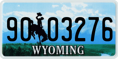 WY license plate 9003276