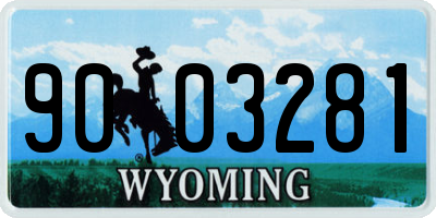 WY license plate 9003281
