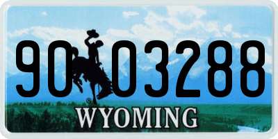 WY license plate 9003288