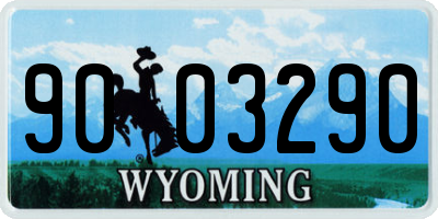 WY license plate 9003290