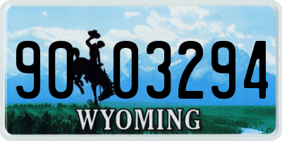 WY license plate 9003294