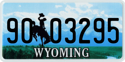 WY license plate 9003295