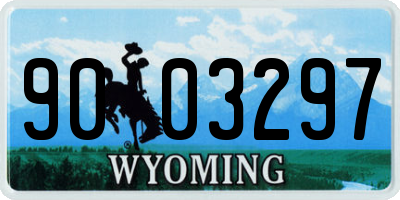 WY license plate 9003297
