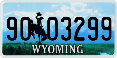 WY license plate 9003299