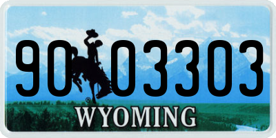 WY license plate 9003303