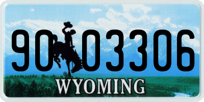 WY license plate 9003306