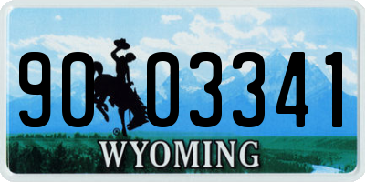 WY license plate 9003341