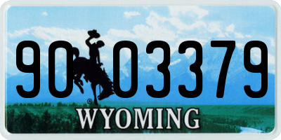 WY license plate 9003379