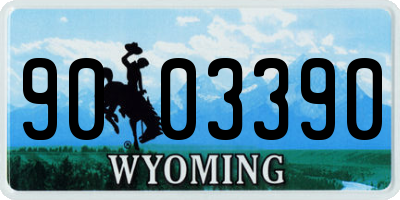 WY license plate 9003390