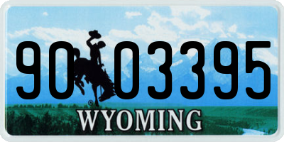 WY license plate 9003395