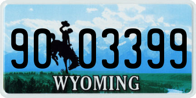WY license plate 9003399