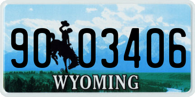 WY license plate 9003406