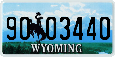 WY license plate 9003440
