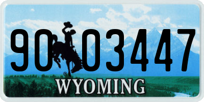 WY license plate 9003447