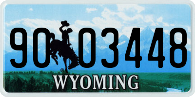 WY license plate 9003448