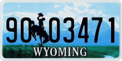 WY license plate 9003471