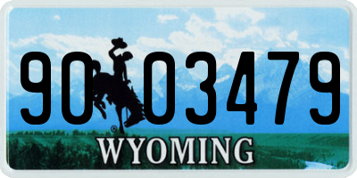 WY license plate 9003479