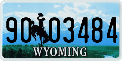 WY license plate 9003484