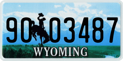 WY license plate 9003487