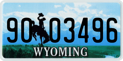 WY license plate 9003496