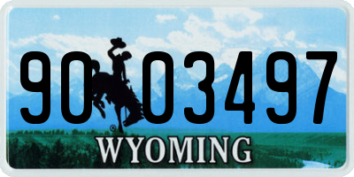 WY license plate 9003497